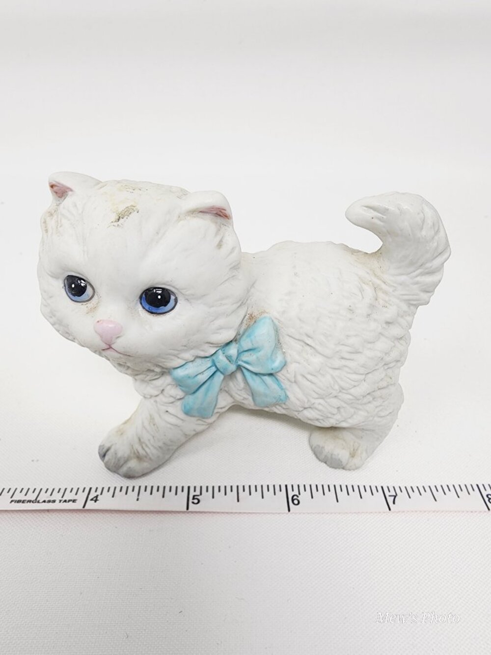 Vintage Homco White Persian Cat Figurine